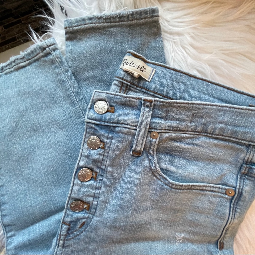 Madewell 9" High Rise Skinny Crop Jeans, light
